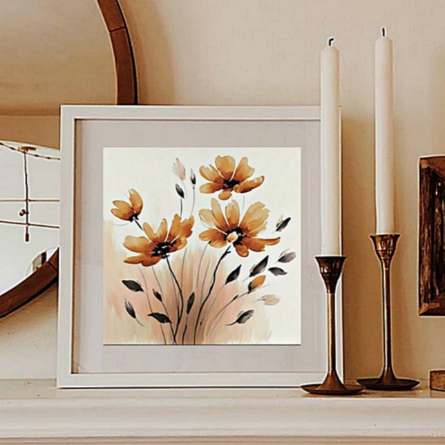 Affiche Fleurs de sépia  (Créateur téléchargé)