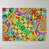 Fleurs de soleil Abstraites | fleurs funky rétro
