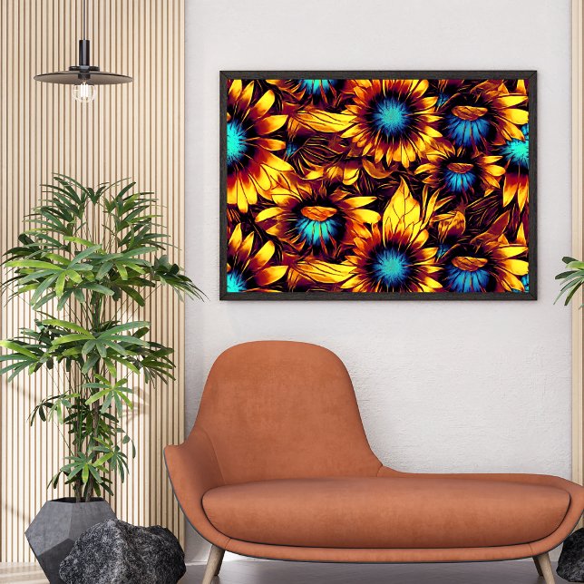 Affiche Fleurs de soleil lumineuses (Créateur téléchargé)