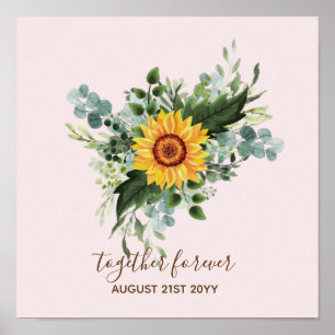 Affiche Fleurs de soleil rustiques Eucalyptus Leaf