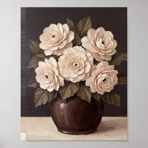 Affiche Fleurs de table Art n° 8 Peinture vintage