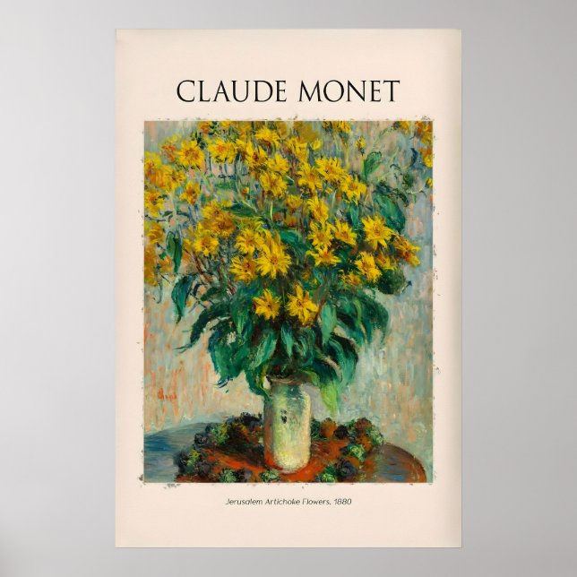 Affiche Fleurs de topinambour de Monet Nature morte (Devant)