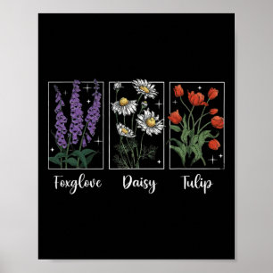 Affiche Fleurs de Trump Fleur de Digitale Daisy Tulipe Sub