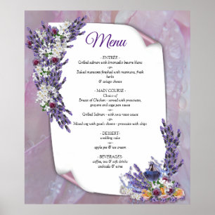 Affiche Fleurs de Tuberose et de Lavande