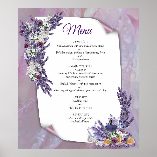 Affiche Fleurs de Tuberose et de Lavande (Devant)