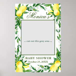 Affiche Fleurs de verdure de citrons Baby Shower Accessoir