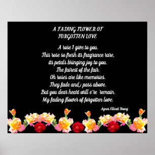 AFFICHE FLEURS DÉFAVORISÉES AMOUR OUBLIÉ