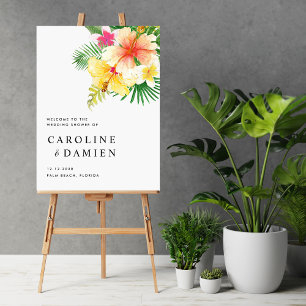 Affiche Fleurs d'été tropicales Accueil Wedding shower