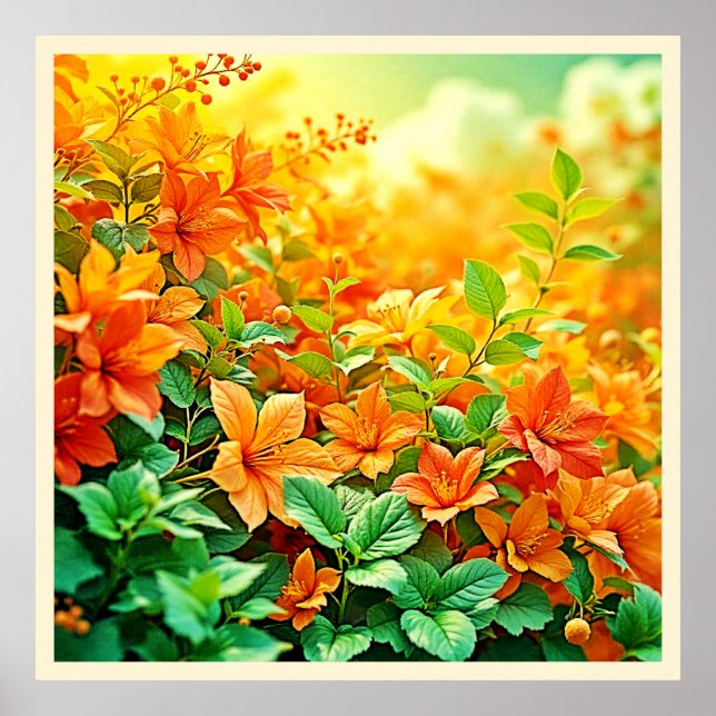 Affiche Fleurs d'été vibrantes (Devant)