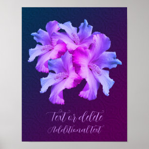 Affiche Fleurs d'Hibiscus blanc Bouquet teinté Personnalis