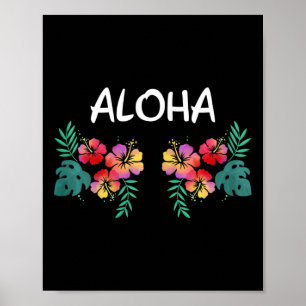 Affiche Fleurs d'Hibiscus pour Femmes Bustier Hawaïen Aloh