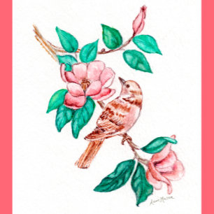 Affiche Fleurs d'oiseaux