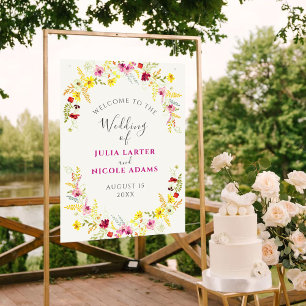 Affiche Fleurs d'orchidées violettes roses Mariage de cour