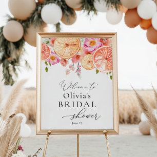 Affiche Fleurs éclatantes et agrumes : Bienvenue à la baby