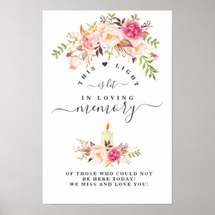 Affiche Fleurs Élégantes de Teint Rose en Signe de Souveni