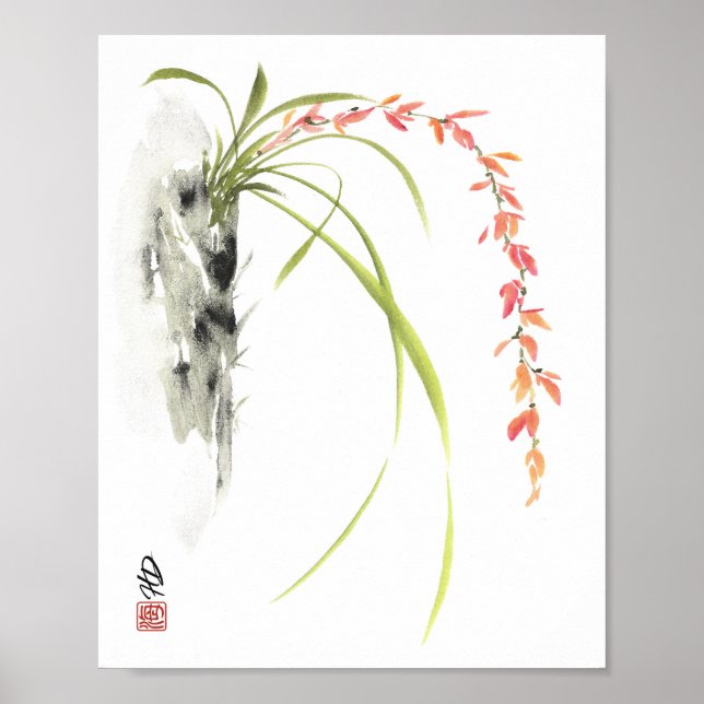 Affiche Fleurs en cascade (Devant)