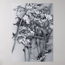 Fleurs en noir et blanc