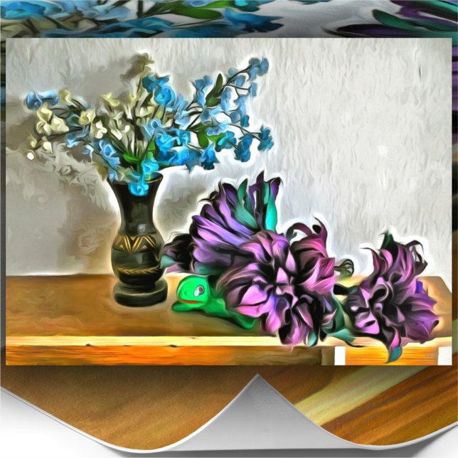 Affiche Fleurs en soie et en corn Husk 2190 Imprimer (Créateur téléchargé)