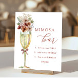 Affiche Fleurs en terre cuite & Champagne Mimosa Bar Douch<br><div class="desc">Modifiez les directions et personnalisez à l'aide du formulaire modèle.</div>