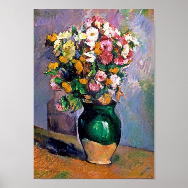 Affiche Fleurs en Vase, Cézanne (Devant)