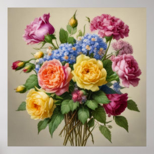 Affiche Fleurs Épanouies