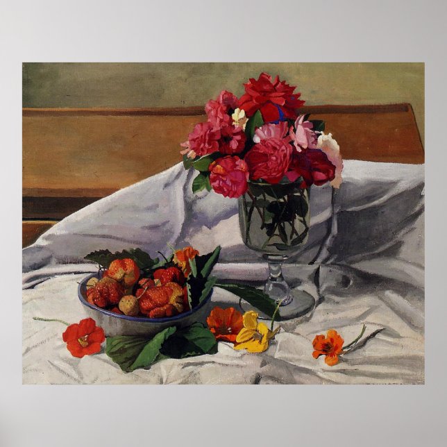 Affiche Fleurs et fraises par Felix Vallotton, (Devant)