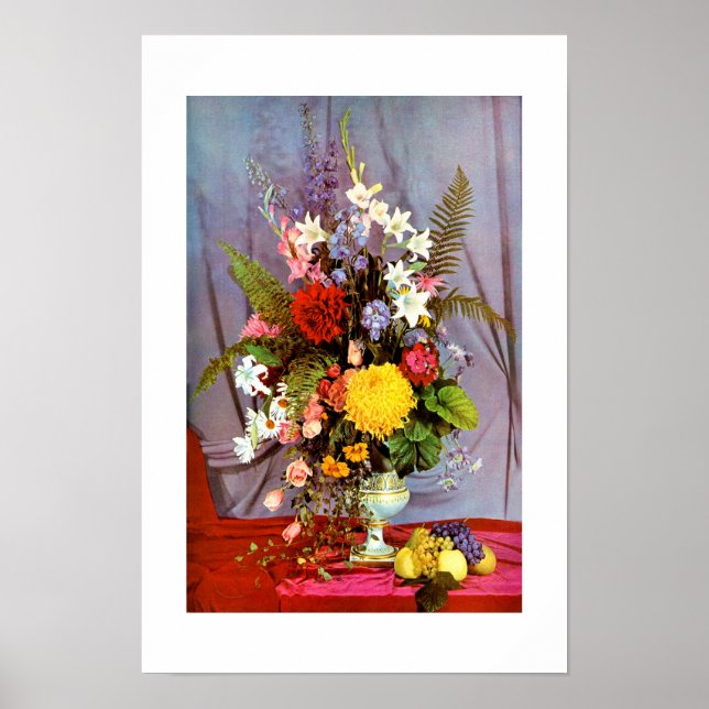 Affiche Fleurs et fruits (Devant)