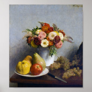 Affiche Fleurs et fruits, Henri Fantin-Latour