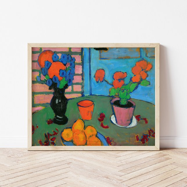 Affiche Fleurs et oranges de la vie morte | von Jawlensky (Créateur téléchargé)