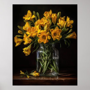 Affiche Fleurs Fleurs Fleurs Fleurs Jaunes Art Imprimer Po