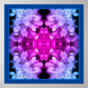 Affiche Fleurs Fleurs Noir Et Blanc Abstrait Tinté