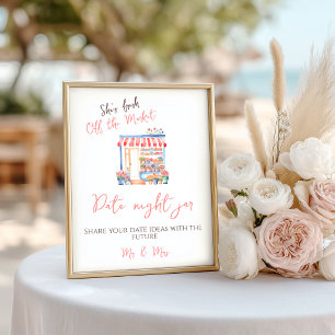 Affiche Fleurs Fraîches du Marché Soirée de Mariage Floral