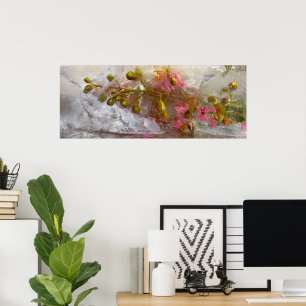 Affiche Fleurs glacées,