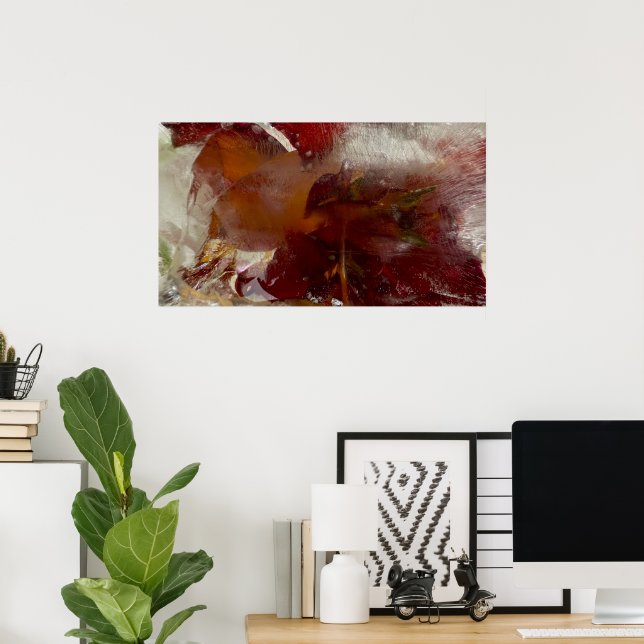 Affiche Fleurs glacées, (Bureau à domicile)