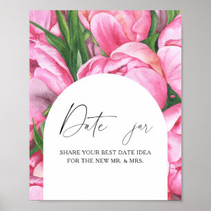 Affiche Fleurs - idées de soirée en amoureux. Jeu de jar d