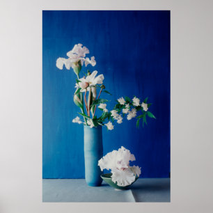 Affiche Fleurs   Iris blancs dans le Vase