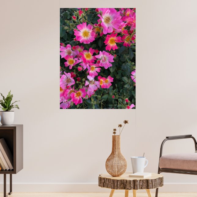 Affiche Fleurs Jardin Rose Photo Décor Maison (Salon 3)