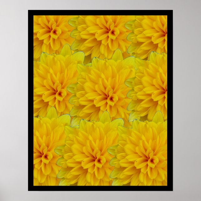 Affiche Fleurs jaunes (Devant)