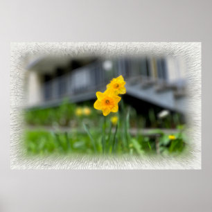 Affiche Fleurs jaunes accueillantes