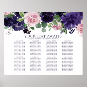 Affiche Fleurs luxuriantes   Rose violet 10 Top Seating Ch