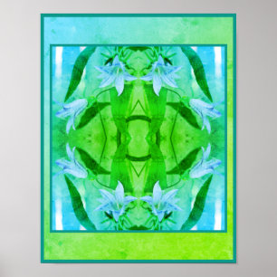 Affiche Fleurs Lys délicates Abstraites