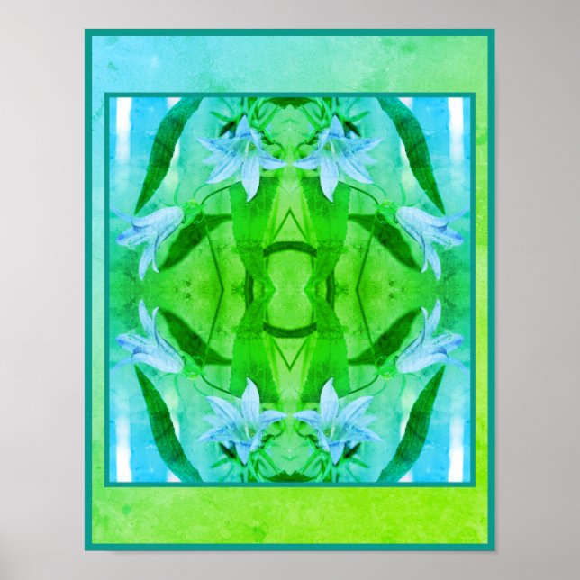 Affiche Fleurs Lys délicates Abstraites (Devant)