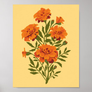 Affiche Fleurs Marigold