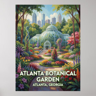 Affiche Fleurs méridionales colorées au jardin botanique d