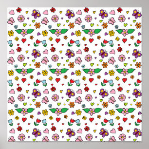 Affiche Fleurs merveilleuses conception
