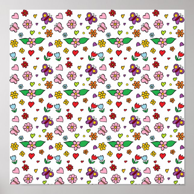Affiche Fleurs merveilleuses conception (Devant)