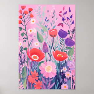 Affiche Fleurs mignonnes