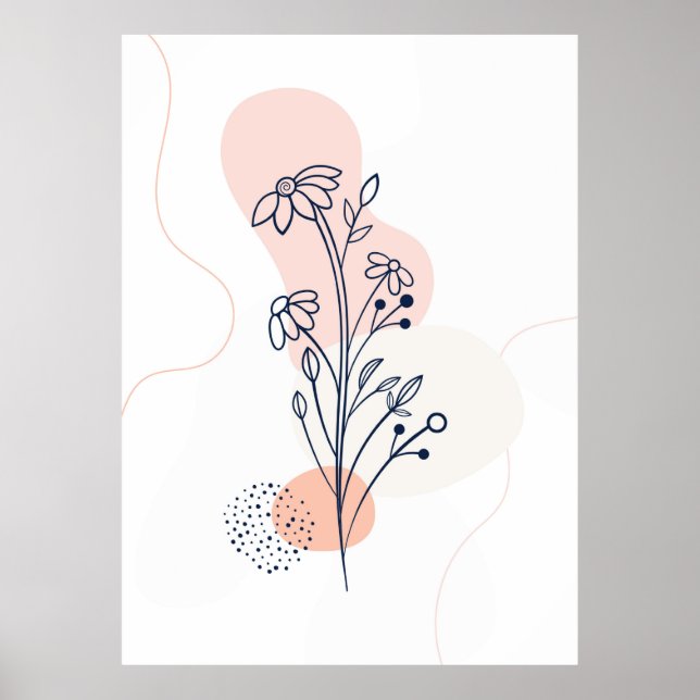 Affiche Fleurs miniatures d'art (Devant)