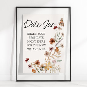 Affiche Fleurs Minuscules Vintage pour une Soirée en Amour
