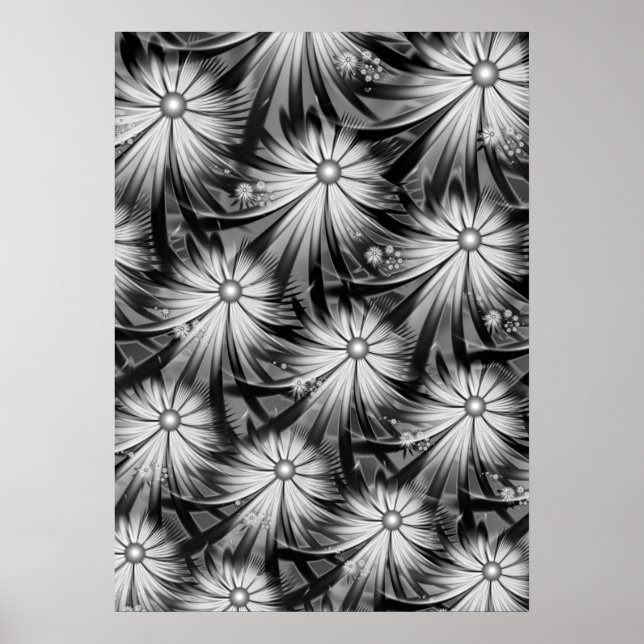 Affiche Fleurs monochromes (Devant)